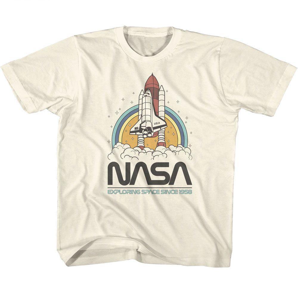 Nasa Exploring Space Circles Natural Youth T-Shirt